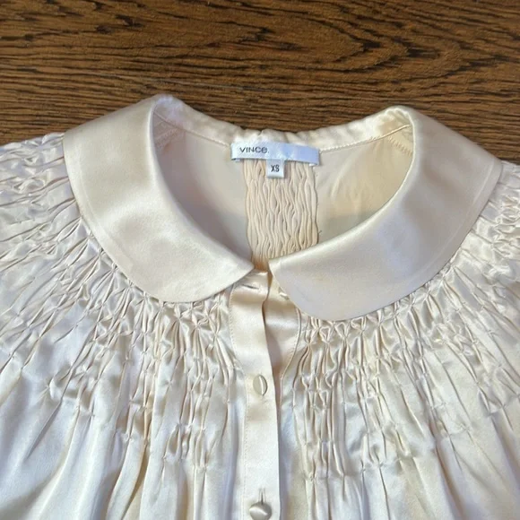 Vince Silk Blouse Size X-Small - Picture 5 of 6